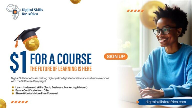 A DOLLAR ($) FOR A COURSE CAMPAIGN : Making Digital Skills Accessible Across Africa